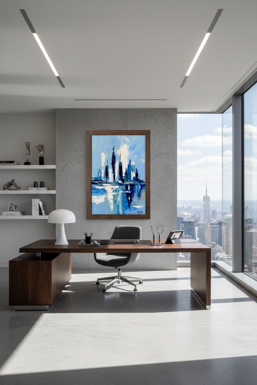 Manhattan Blues in contemporary executive office